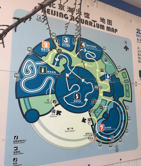 北京海洋館導覽圖