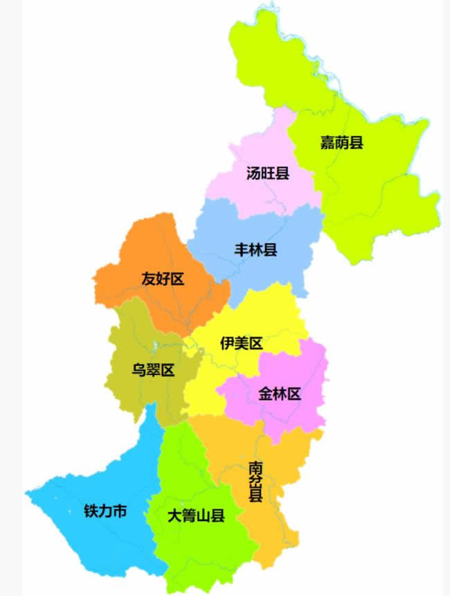 伊春市地圖
