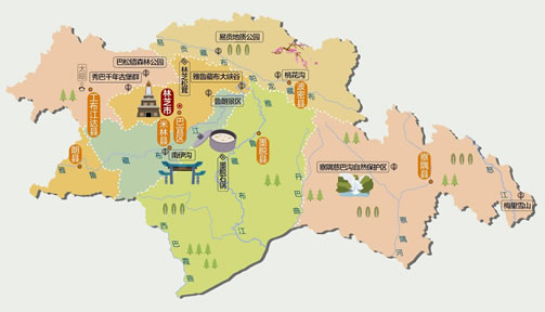 林芝市地圖